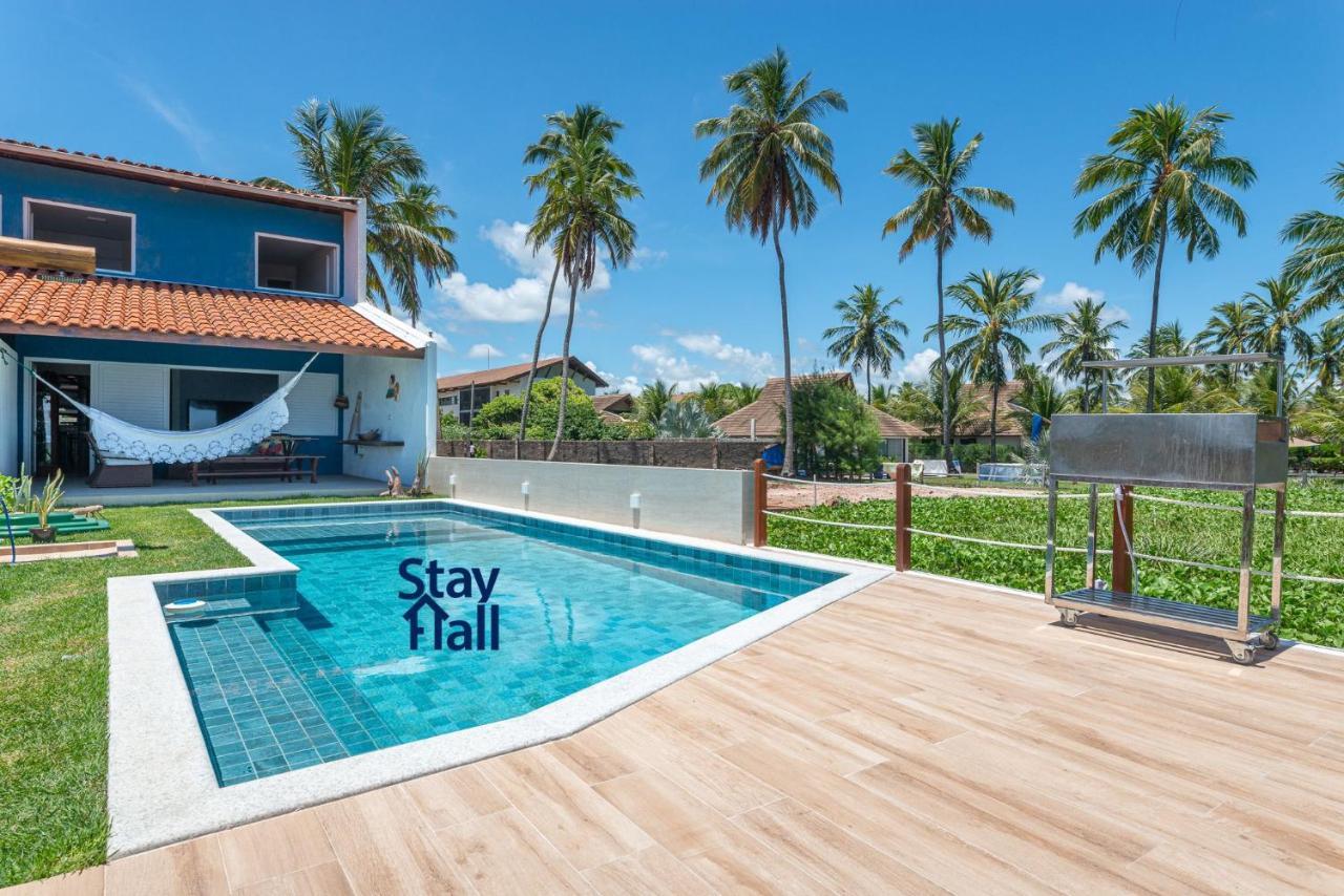 프라이아 두스 카르네이로스 Casa-4Qts-Beira Mar-Piscina E Cozinheira-Sh038 빌라 외부 사진