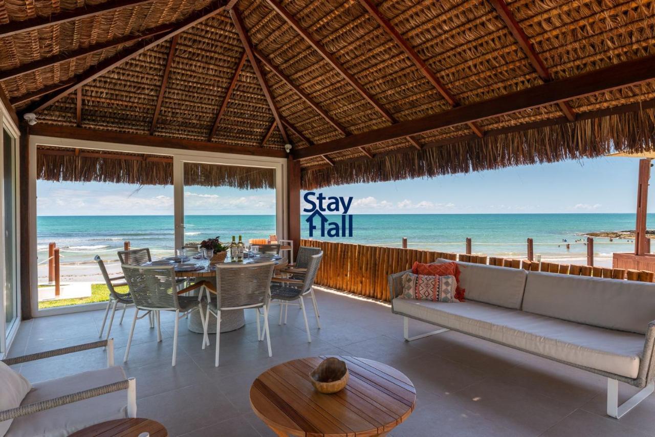 프라이아 두스 카르네이로스 Casa-4Qts-Beira Mar-Piscina E Cozinheira-Sh038 빌라 외부 사진
