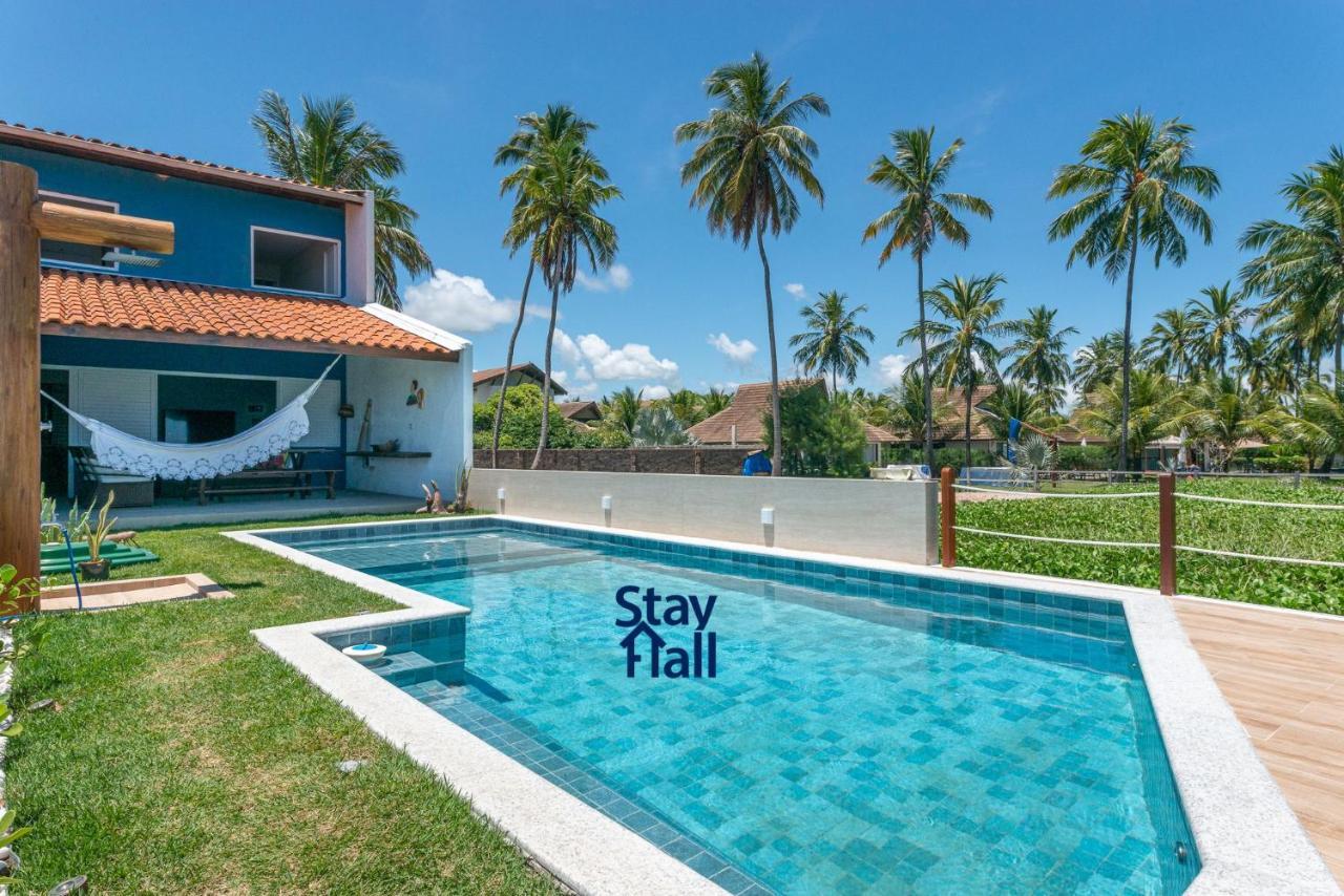 프라이아 두스 카르네이로스 Casa-4Qts-Beira Mar-Piscina E Cozinheira-Sh038 빌라 외부 사진