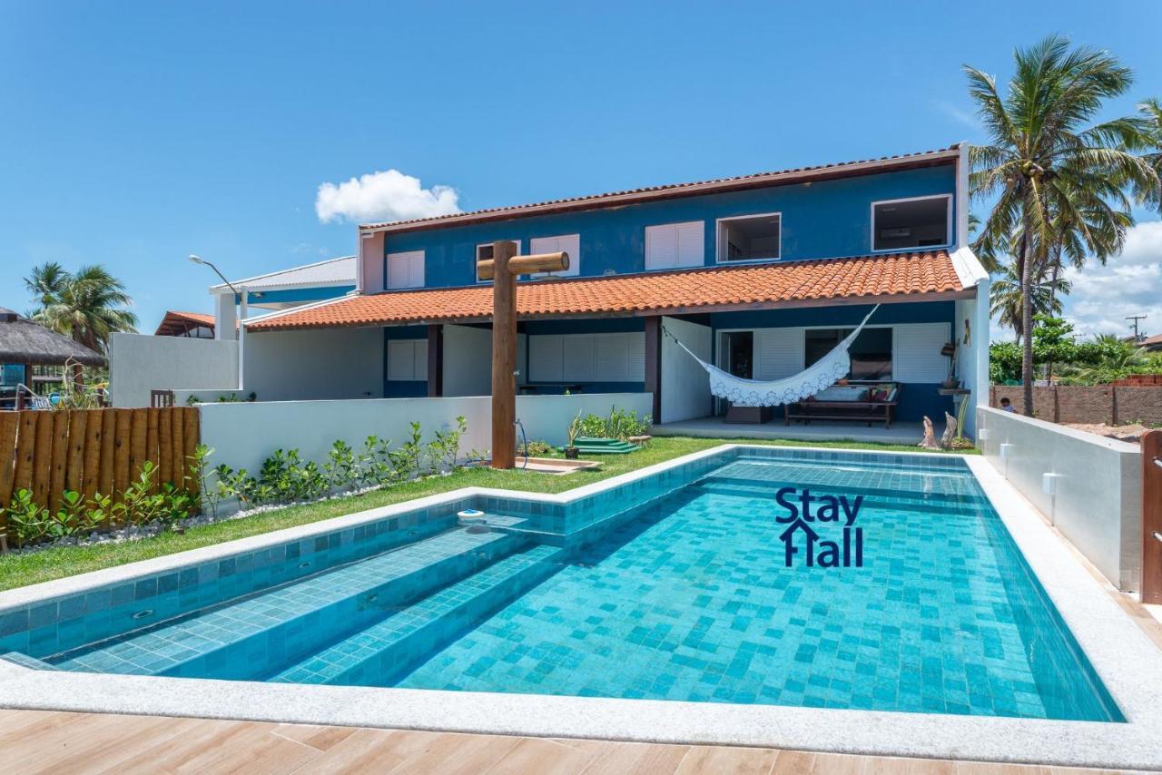 프라이아 두스 카르네이로스 Casa-4Qts-Beira Mar-Piscina E Cozinheira-Sh038 빌라 외부 사진
