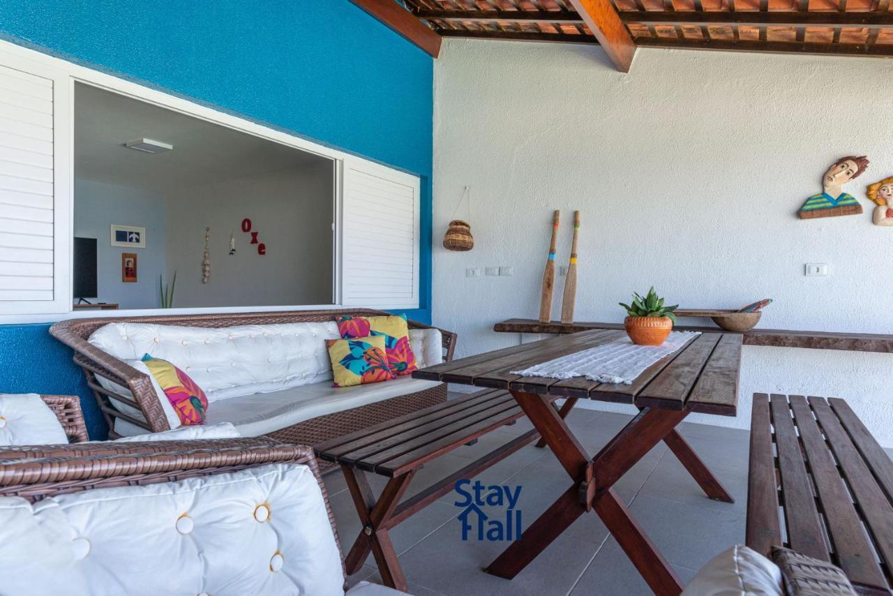 프라이아 두스 카르네이로스 Casa-4Qts-Beira Mar-Piscina E Cozinheira-Sh038 빌라 외부 사진
