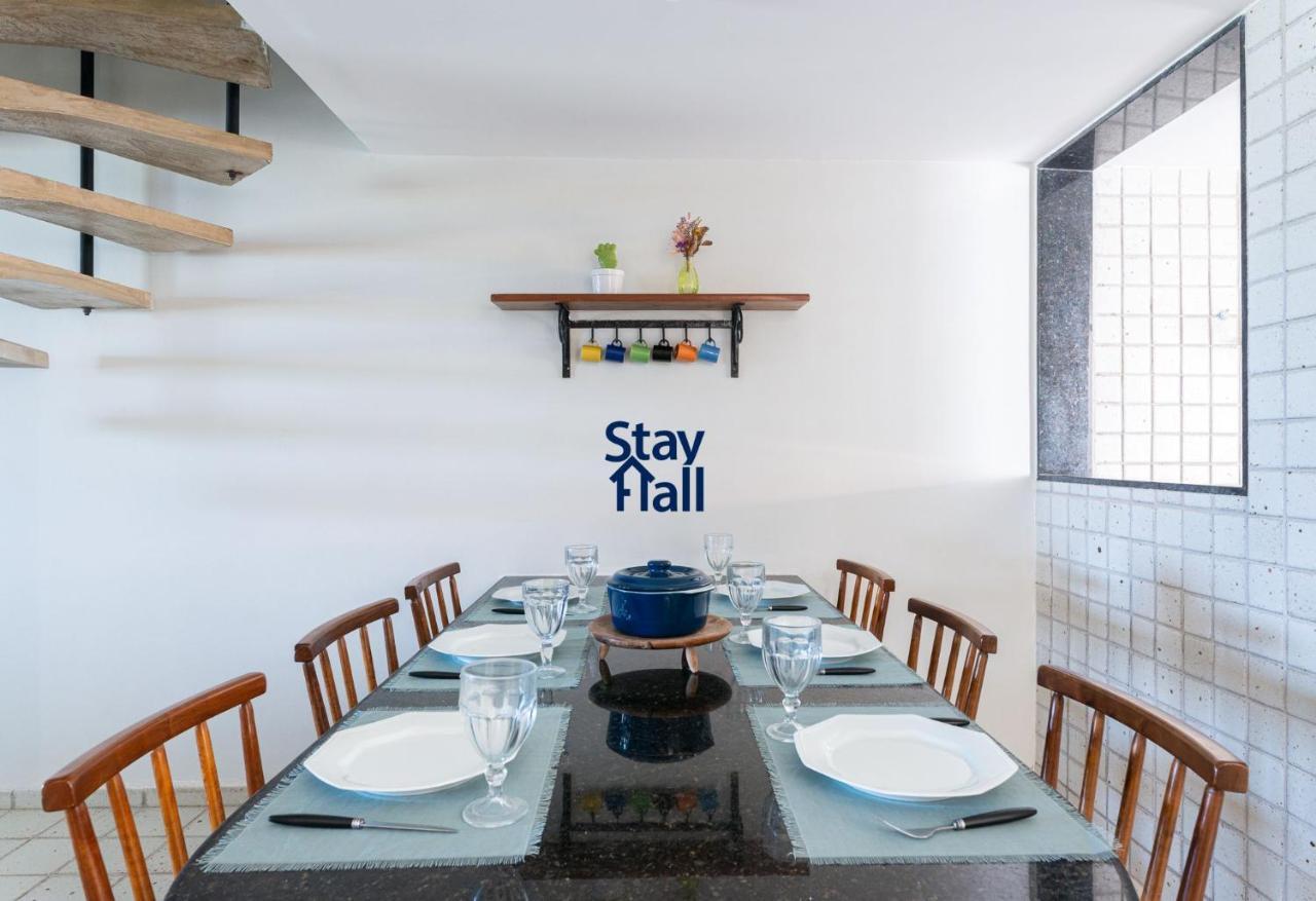 프라이아 두스 카르네이로스 Casa-4Qts-Beira Mar-Piscina E Cozinheira-Sh038 빌라 외부 사진
