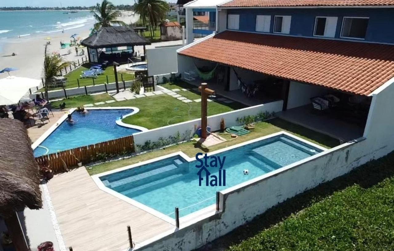 프라이아 두스 카르네이로스 Casa-4Qts-Beira Mar-Piscina E Cozinheira-Sh038 빌라 외부 사진